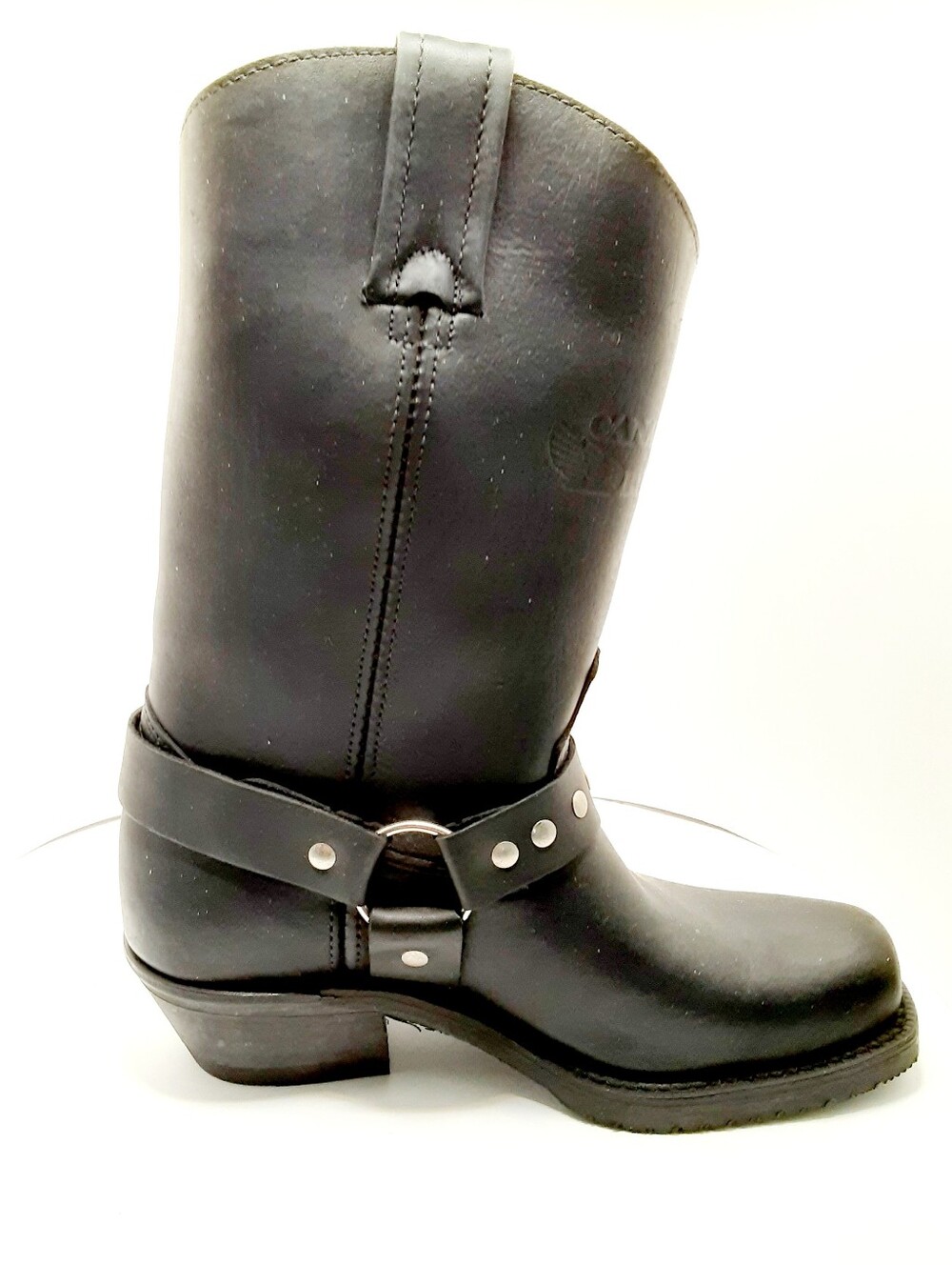 SOLD Canada West Biker Boots 7629 NWT Black Leather Vibram Made in Canada 7C - Picture 3 of 8